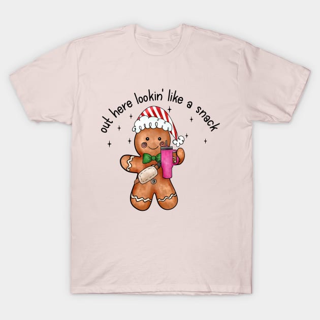 Out Here Lookin Like A Snack Gingerbread Man T-Shirt by JDVNart